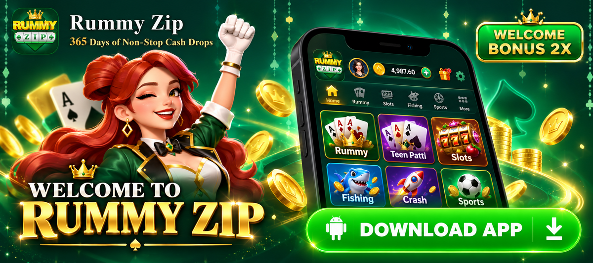 Rummy Zip App India hero Rummy Zip